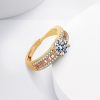 Starry Champagne Gold Diamond Ring