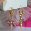 Two Way Cross Earrings