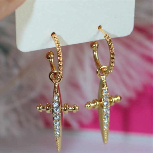 Two Way Cross Earrings