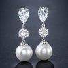 Stylish Water Drop Pearl Earrings