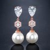 Stylish Water Drop Pearl Earrings