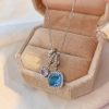 Super Shiny Blue Zircon Necklace