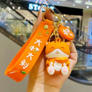 Orange Cat Keychain