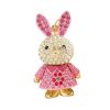 Rhinestone Bunny Keychain