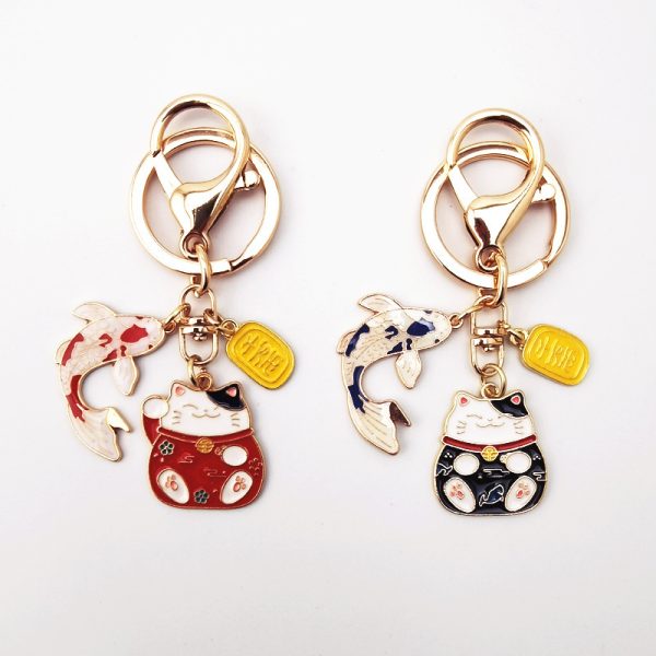 Japanese Fortune Cat Keychain