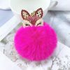 Rhinestone Fox Plush Keychain