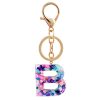 Purple Letter Keychain