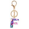 Purple Letter Keychain