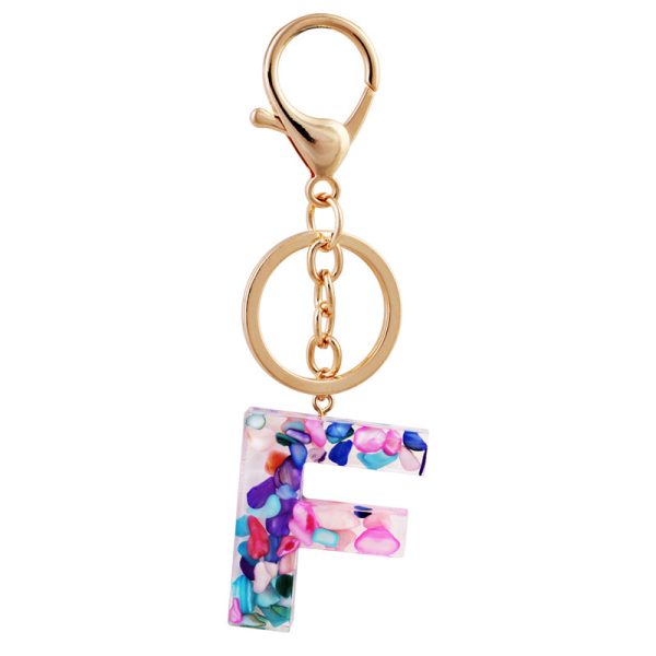 Purple Letter Keychain