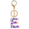 Purple Letter Keychain