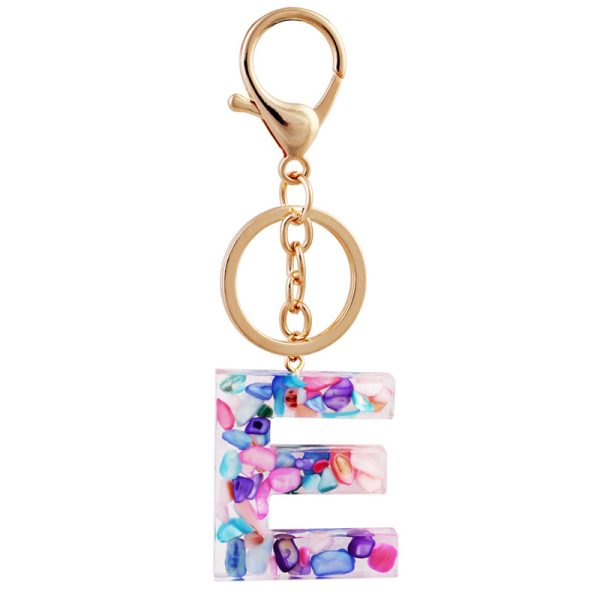Purple Letter Keychain
