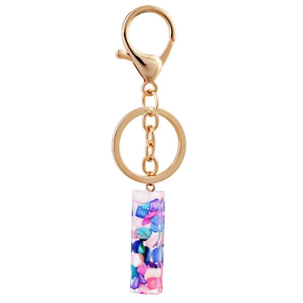 Purple Letter Keychain