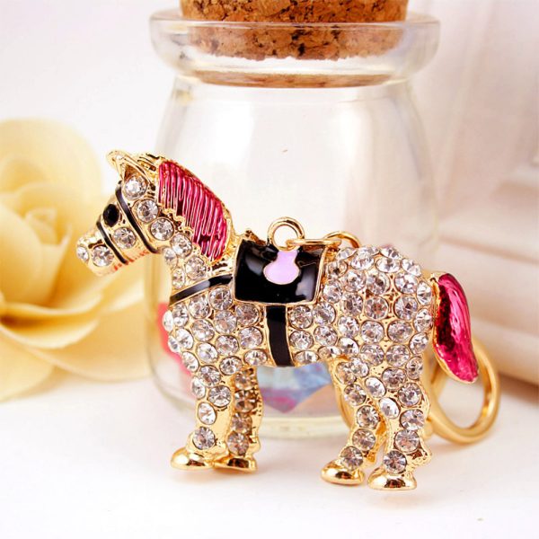 Pink Horse Keychain