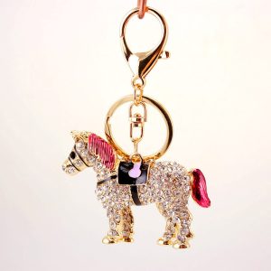 Pink Horse Keychain