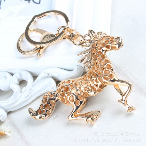 Rhinestone Horse Keychain