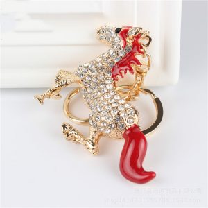 Rhinestone Horse Keychain