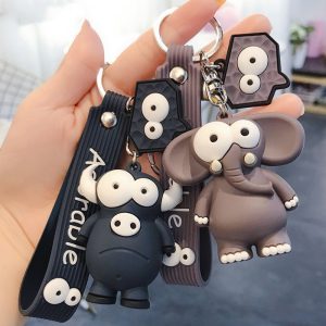 Wide Eye Animal Keychain