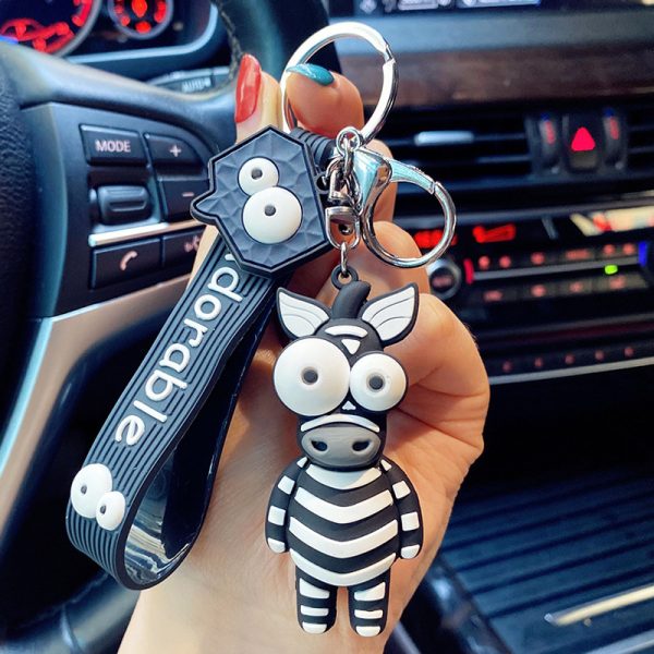 Wide Eye Animal Keychain