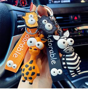 Wide Eye Animal Keychain