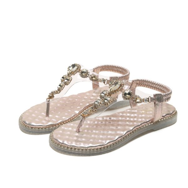 Romelle Rhinestone Flat Sandals