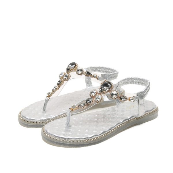 Romelle Rhinestone Flat Sandals