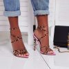 Shaelyn Leopard Zebra Heel Sandals