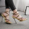 Shaelyn Leopard Zebra Heel Sandals