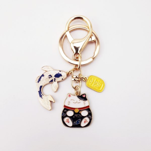 Japanese Fortune Cat Keychain