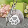 Cat Paw Plush Keychain