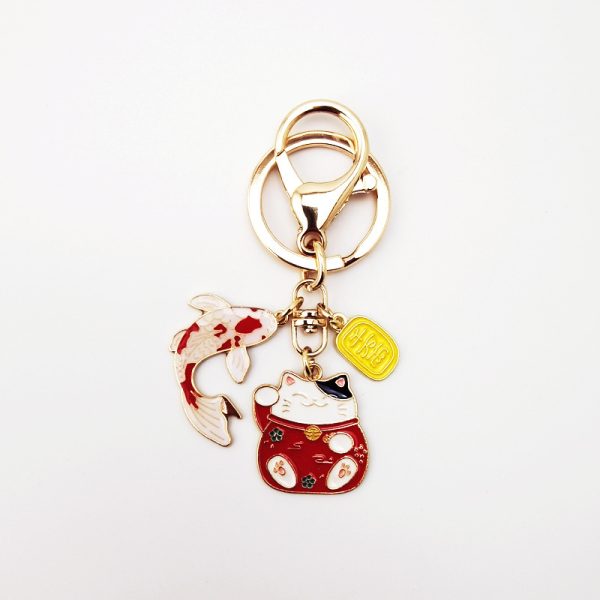 Japanese Fortune Cat Keychain