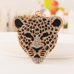 Leopard Rhinestone Keychain