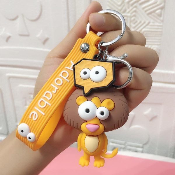Wide Eye Animal Keychain
