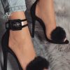 Shaina Heel Fur Sandals