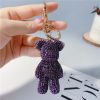 Rhinestone Bear Keychain
