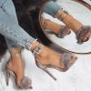 Shaina Heel Fur Sandals