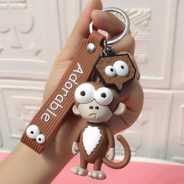 Wide Eye Animal Keychain