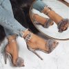 Shaina Heel Fur Sandals