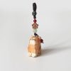 Orange Wooden Cat Keychain