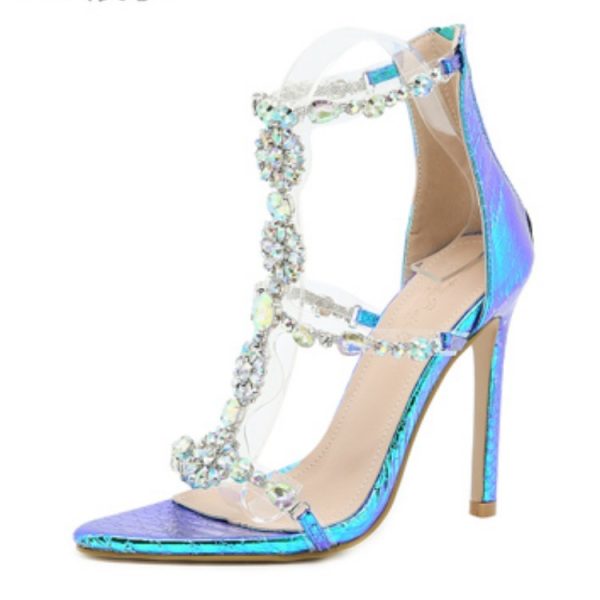 Pipa Rhinestone Heel Sandals