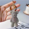 Rhinestone Bear Keychain