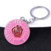 Red Rose Flower Keychain