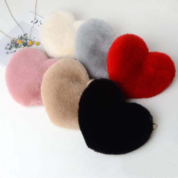 Heart Plush Crossbody Bag