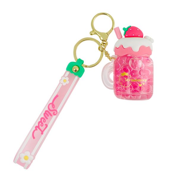Strawberry Cream Bubble Keychain
