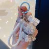 Rhinestone Dog Keychain