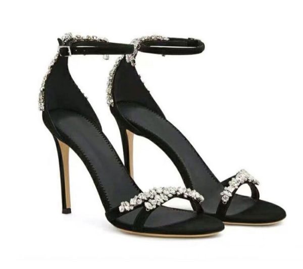 Savannah Rhinestone Heel Sandals