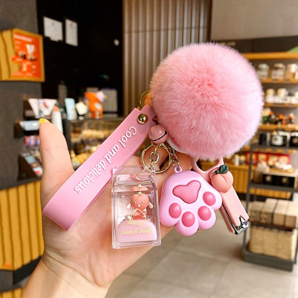 Milk Cat Claw Keychain