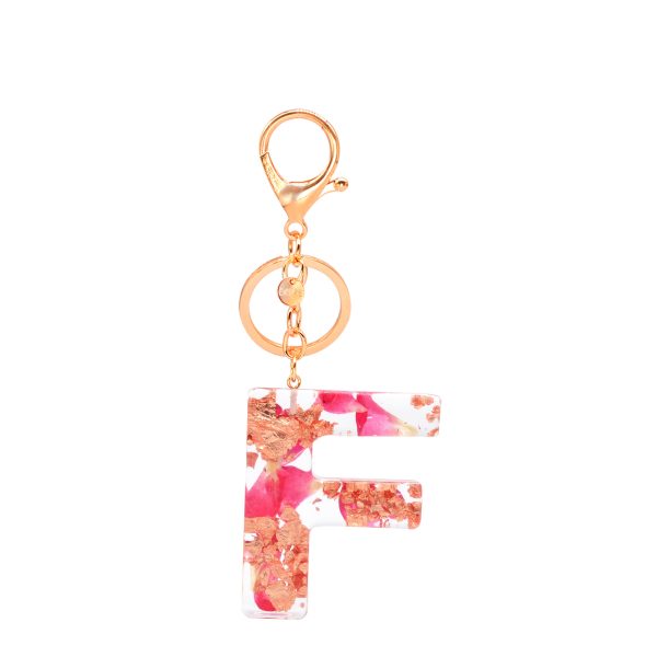 Floral Letter Keychain