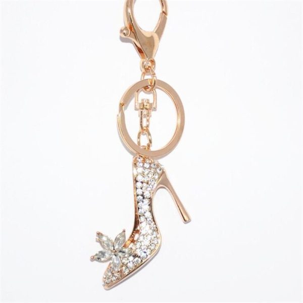June Rhinestone heels keychain