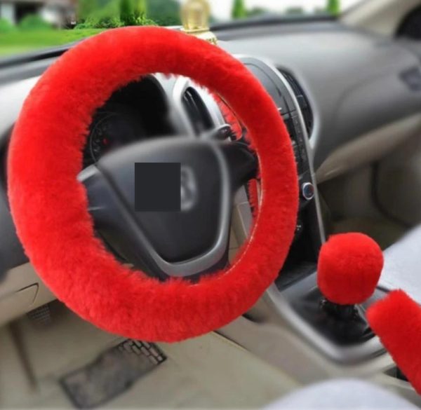 Car Steering Fur Cover