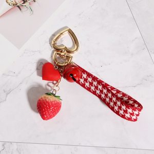 Strawberry Heart Keychain